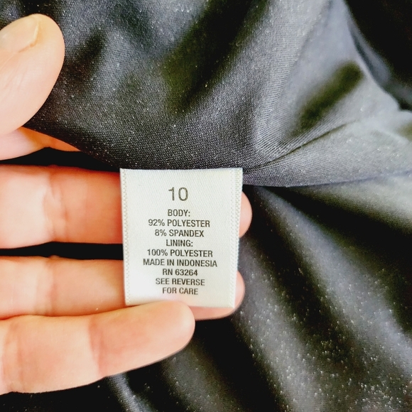 ROZ & ALI Crushed Velvet Floral Dress 3/4 sleeves - Picture 10 of 11